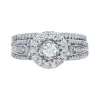 14k Gold 3/5ct TDW Round Diamond Halo Engagement Ring Set by Auriya sold by Zulily