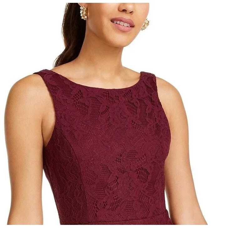 Speechless Juniors' Lace Double-Skirt Fit & Flare Dress Purple Size 9 sold by Zulily product image thumbnail 3