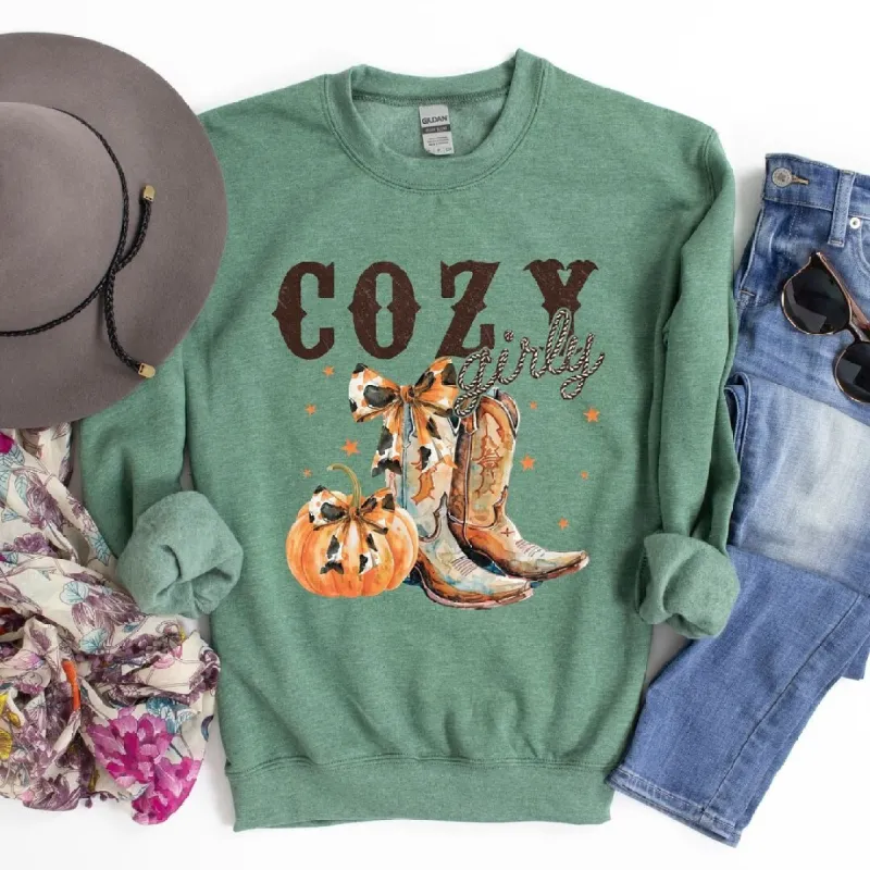 Coquette Fall Western Boots Graphic Sweatshirt sold by Zulily