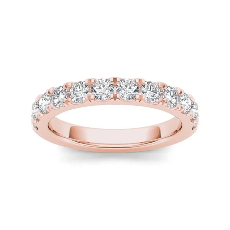 De Couer 14k Rose Gold 7/8ct TDW Diamond Women's Wedding Band - Pink sold by Zulily