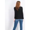 Hippie Rose Juniors' Twist-Front Button-Up Top Black Size Small sold by Zulily