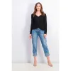 Hippie Rose Juniors' Twist-Front Button-Up Top Black Size Small sold by Zulily