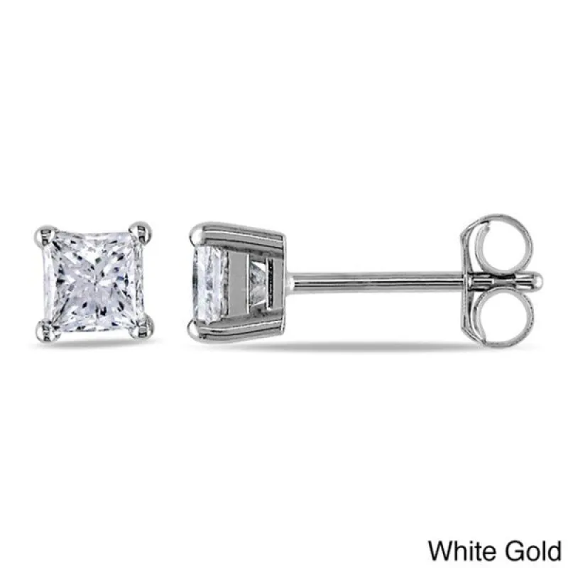 Miadora Signature Collection 14k Gold 3/4ct TDW Princess-cut Diamond Stud Earrings sold by Zulily