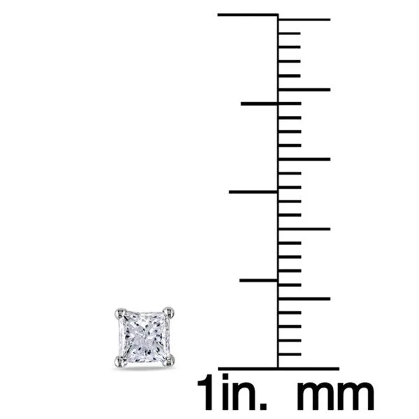 Miadora Signature Collection 14k Gold 3/4ct TDW Princess-cut Diamond Stud Earrings sold by Zulily product image thumbnail 4