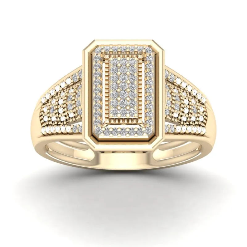 De Couer 1/5ct TDW Diamond Cluster Ring - Yellow sold by Zulily