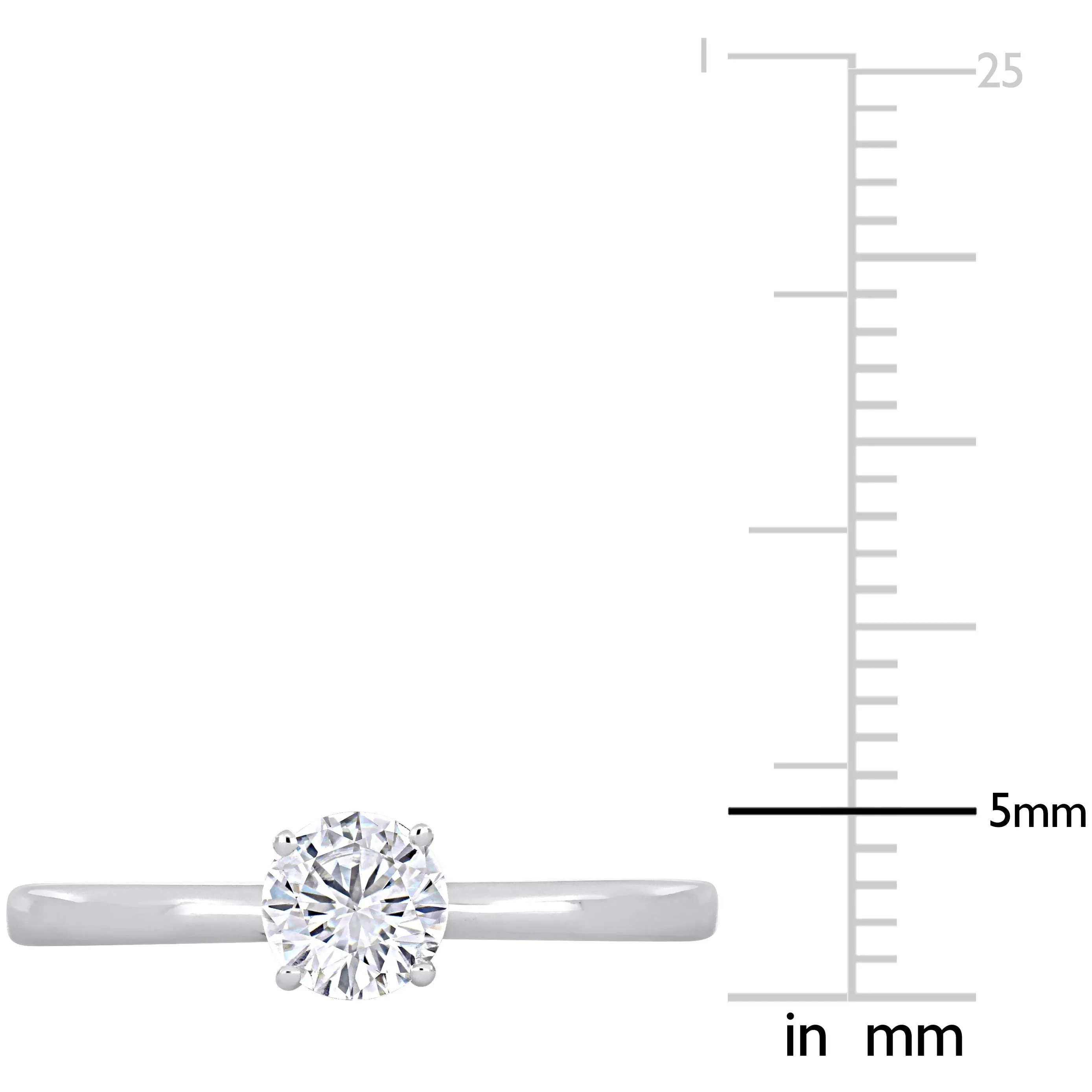 Created Forever 1/2ct TDW Lab-Grown Diamond Solitaire Ring 14k White Gold sold by Zulily product image thumbnail 4
