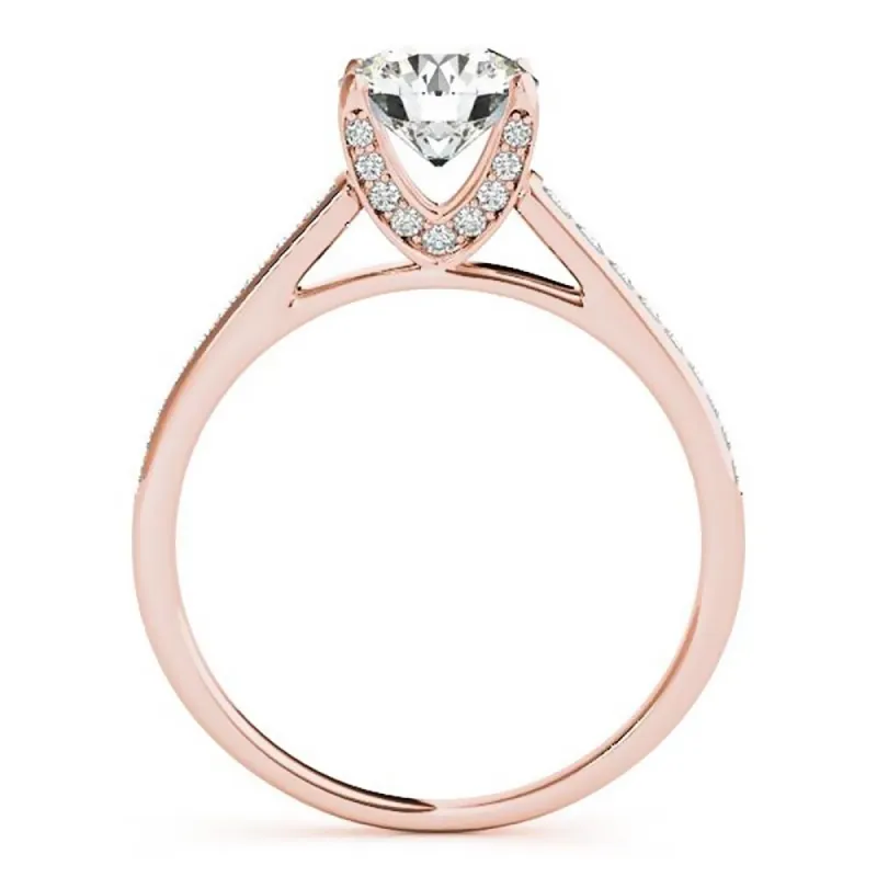 Auriya 2ct Round Moissanite and 1/3ctw Diamond Engagement Ring 14K Gold sold by Zulily