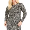 Michael Kors Women's Crewneck Animal Prinrt Top Black Size Petite Large sold by Zulily