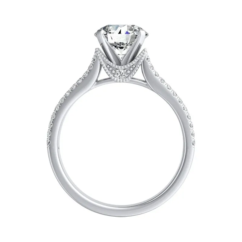 Auriya 14k Gold Vintage 2 1/2ct Moissanite and Diamond Engagement Ring 5/8ctw sold by Zulily