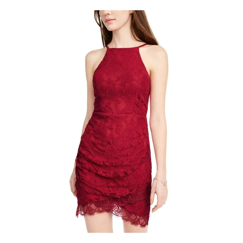 Speechless Women's Lace Sheath Dress Red Size Medium sold by Zulily