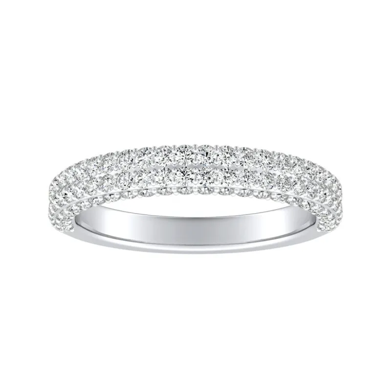 Auriya 14k Gold 3/4ct TDW Diamond Studded Wedding Band sold by Zulily