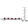 Auriya 3 1/2ct Red Ruby and 3 1/2ct TW 3-Prong Diamond Tennis Bracelet 14k Gold sold by Zulily