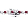 Auriya 3 1/2ct Red Ruby and 3 1/2ct TW 3-Prong Diamond Tennis Bracelet 14k Gold sold by Zulily