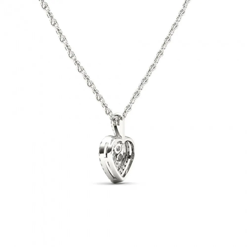 De Couer 10k Gold 2/5ct TDW Heart Shape Diamond Necklace sold by Zulily product image thumbnail 4