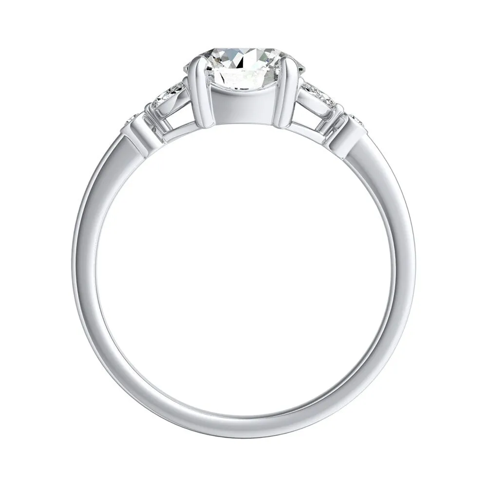 Auriya 14k Gold 1 1/2ctw Vintage Floral Moissanite and Diamond Engagement Ring 1/4ctw sold by Zulily product image thumbnail 4