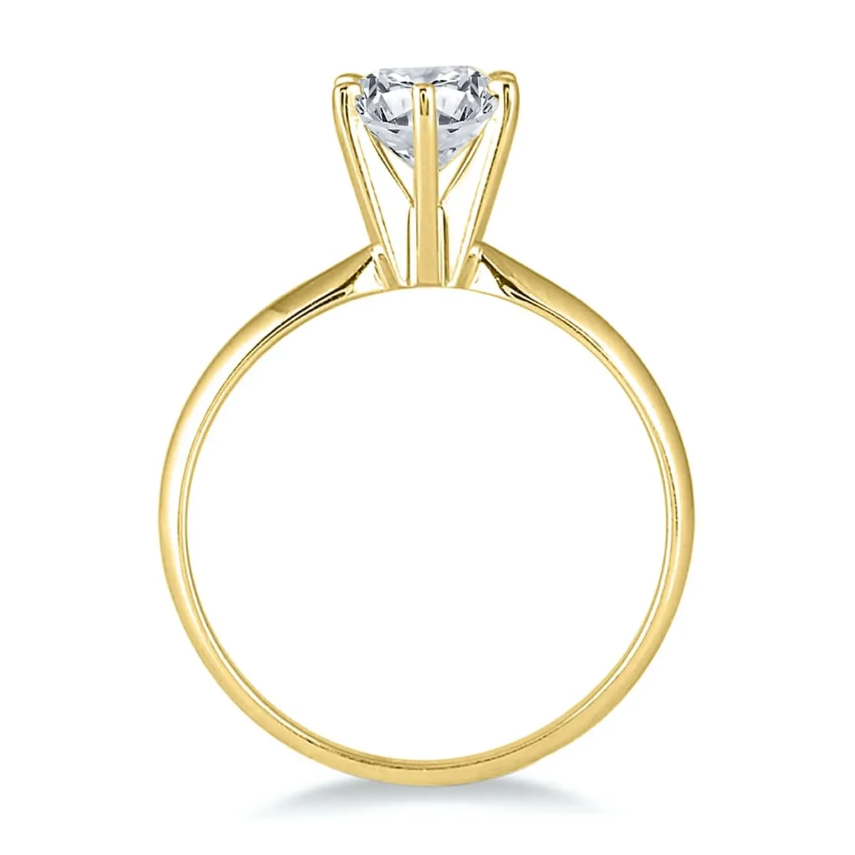 AGS Certified 1 Carat Diamond Solitaire Ring in 14K Yellow Gold (I-J Color, I2-I3 Clarity) sold by Zulily product image thumbnail 2
