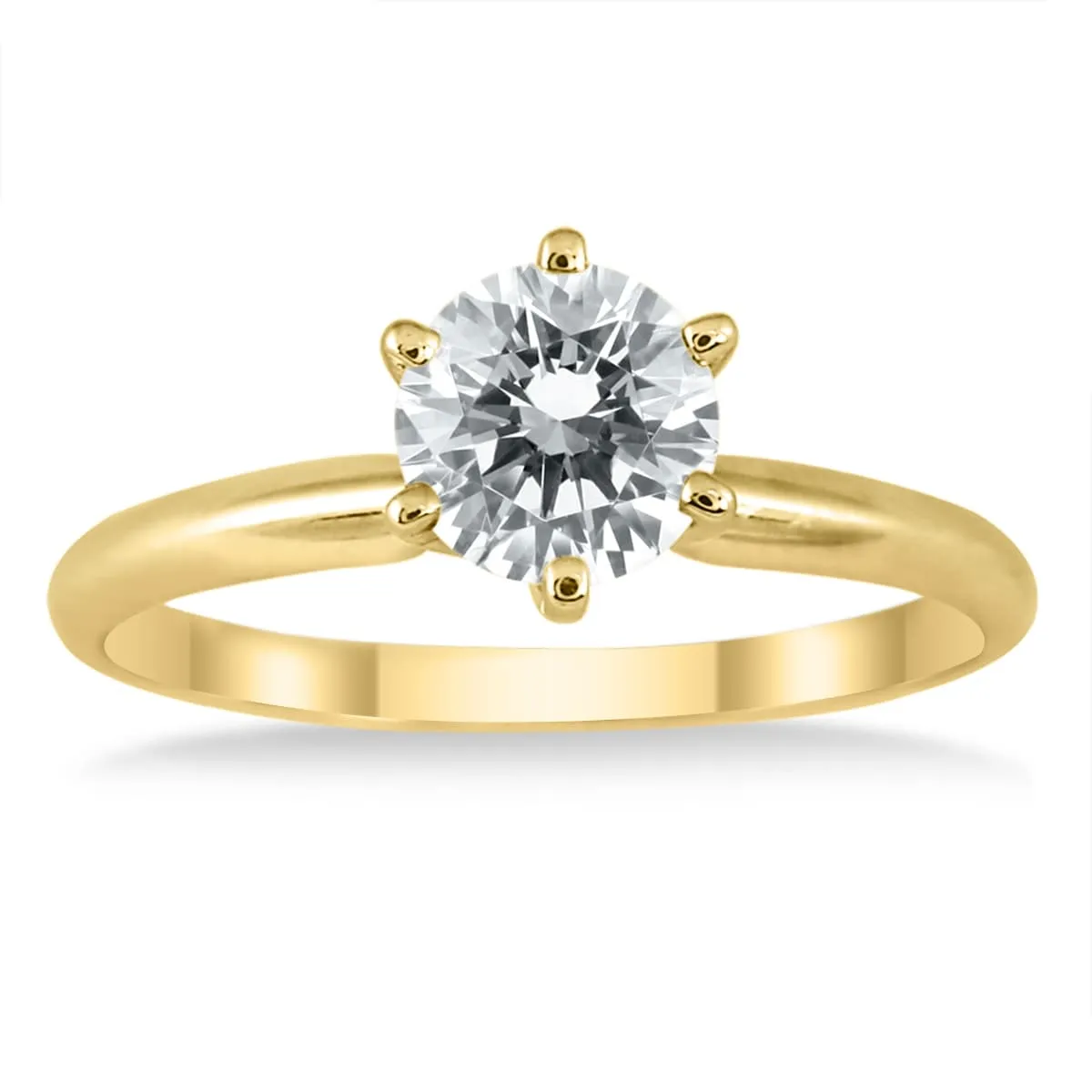 AGS Certified 1 Carat Diamond Solitaire Ring in 14K Yellow Gold (I-J Color, I2-I3 Clarity) sold by Zulily