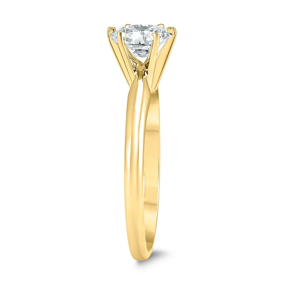 AGS Certified 1 Carat Diamond Solitaire Ring in 14K Yellow Gold (I-J Color, I2-I3 Clarity) sold by Zulily product image thumbnail 3