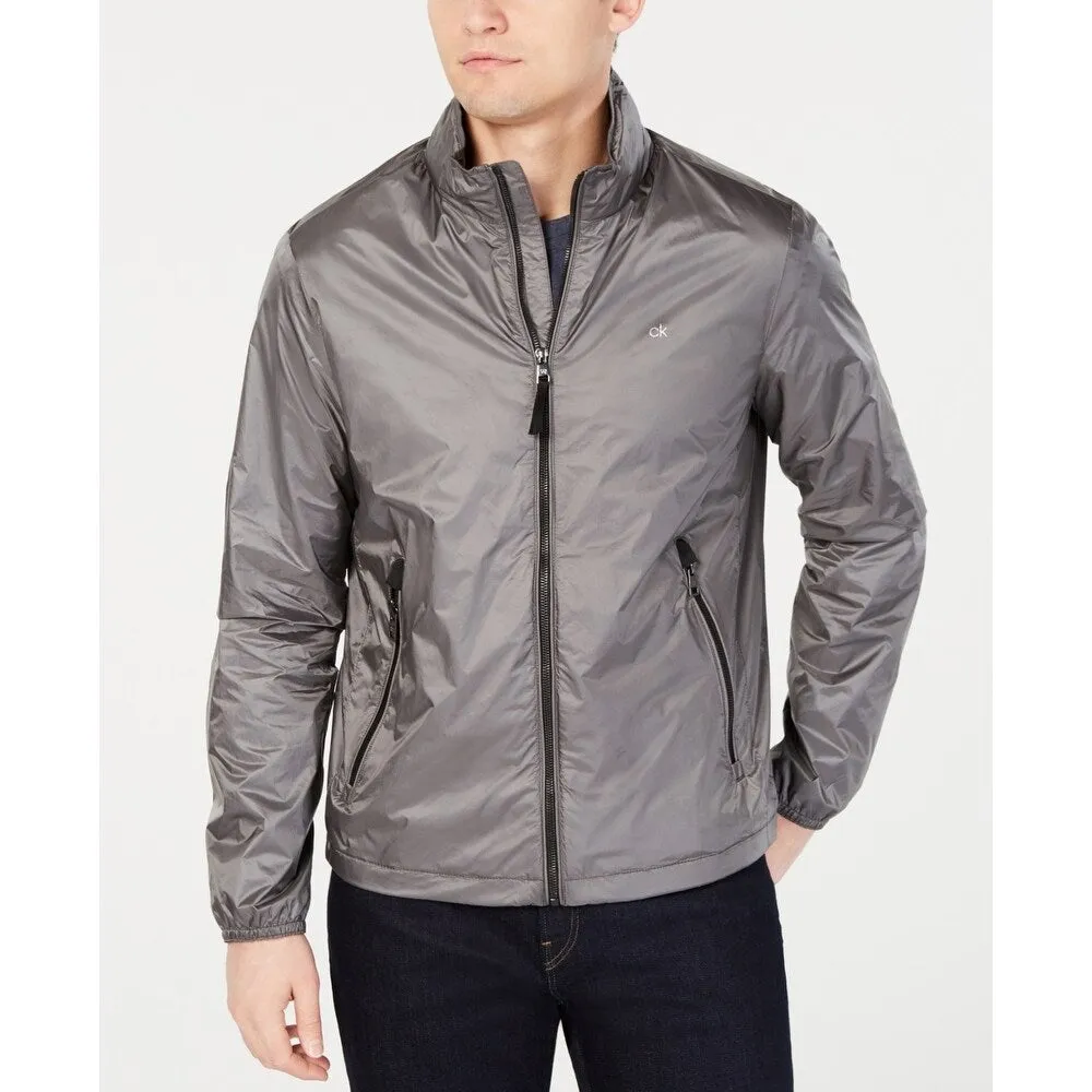 Calvin Klein Men's Lightweight Ripstop Jacket Dark Gray Size XX-Large sold by Zulily