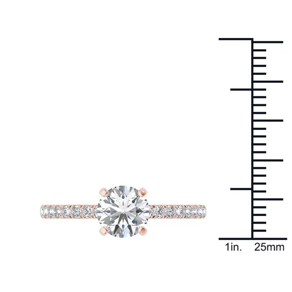 De Couer 14k Rose Gold 3/4ct TDW Diamond Classic Engagement Ring - Pink sold by Zulily product image thumbnail 4