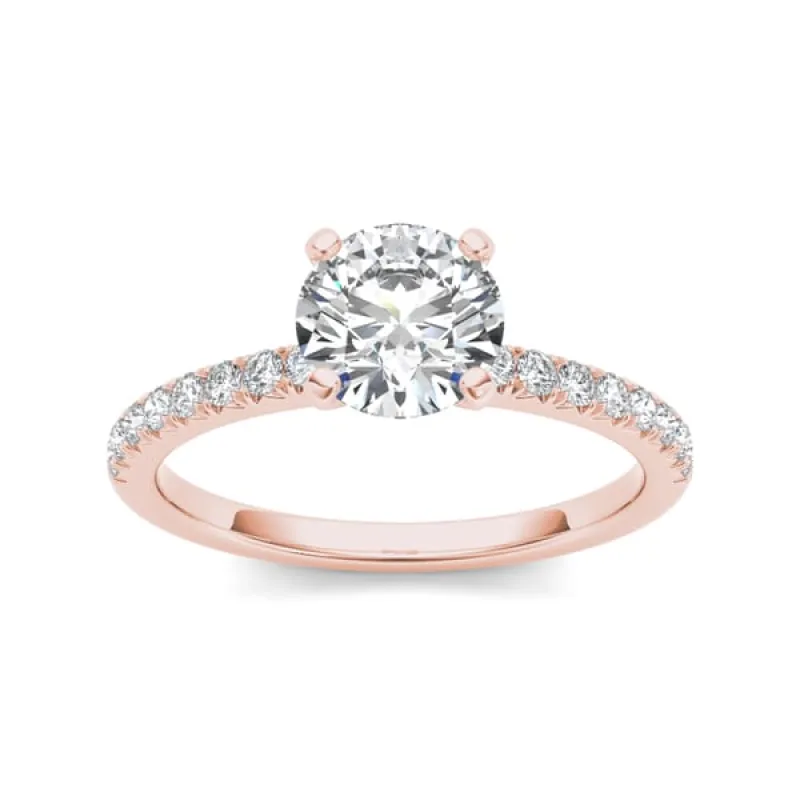 De Couer 14k Rose Gold 3/4ct TDW Diamond Classic Engagement Ring - Pink sold by Zulily