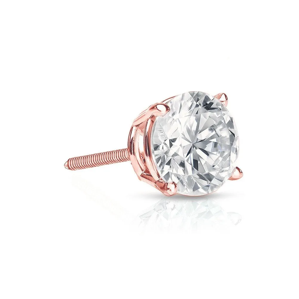 Auriya 14k Gold 1/3ct TDW Round SINGLE STUD (1) Diamond Earring sold by Zulily product image thumbnail 5