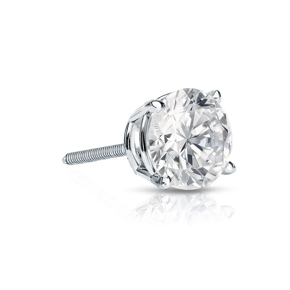 Auriya 14k Gold 1/3ct TDW Round SINGLE STUD (1) Diamond Earring sold by Zulily product image thumbnail 2