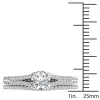 De Couer S925 Sterling Silver 1ct TDW Diamond Split Shank Bridal Ring sold by Zulily