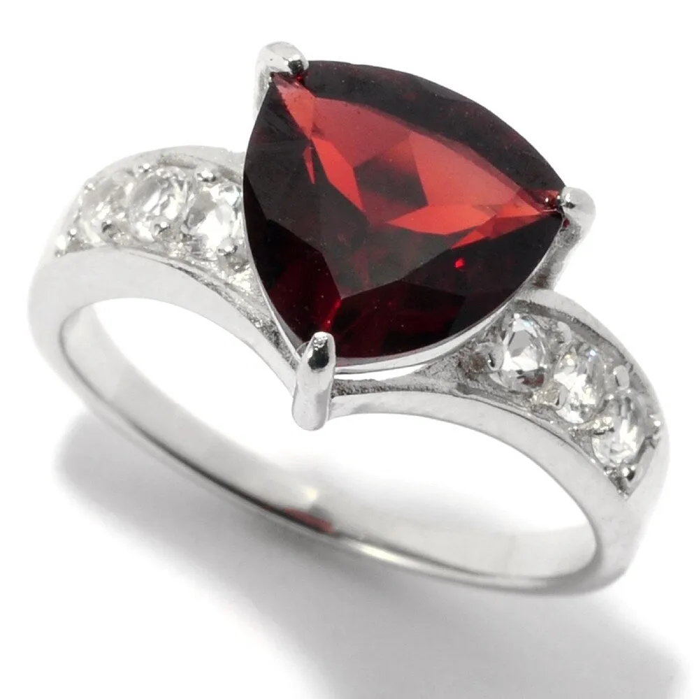 Sterling Silver with Choice of Gemstone Trillion Shaped Ring sold by Zulily product image thumbnail 4