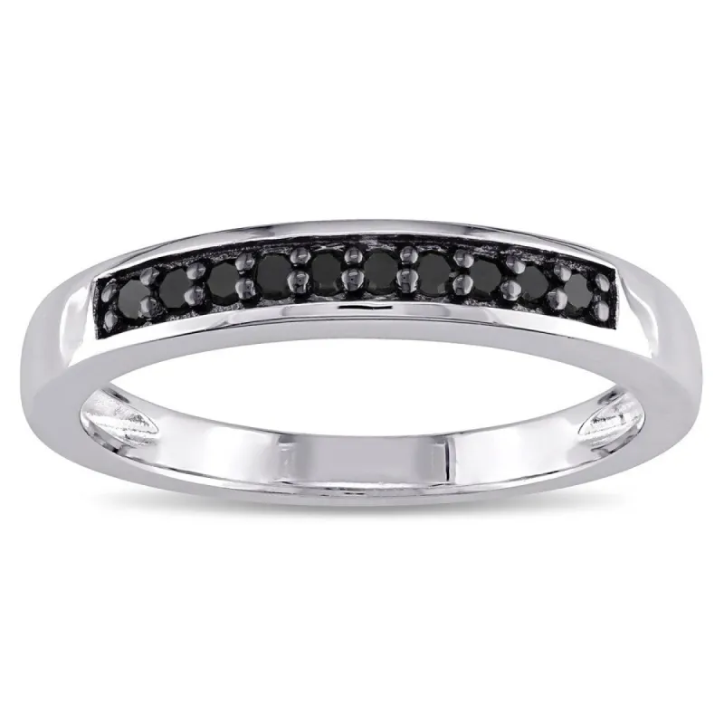 Miadora Sterling Silver 1/10ct TDW Black Diamond Ring sold by Zulily