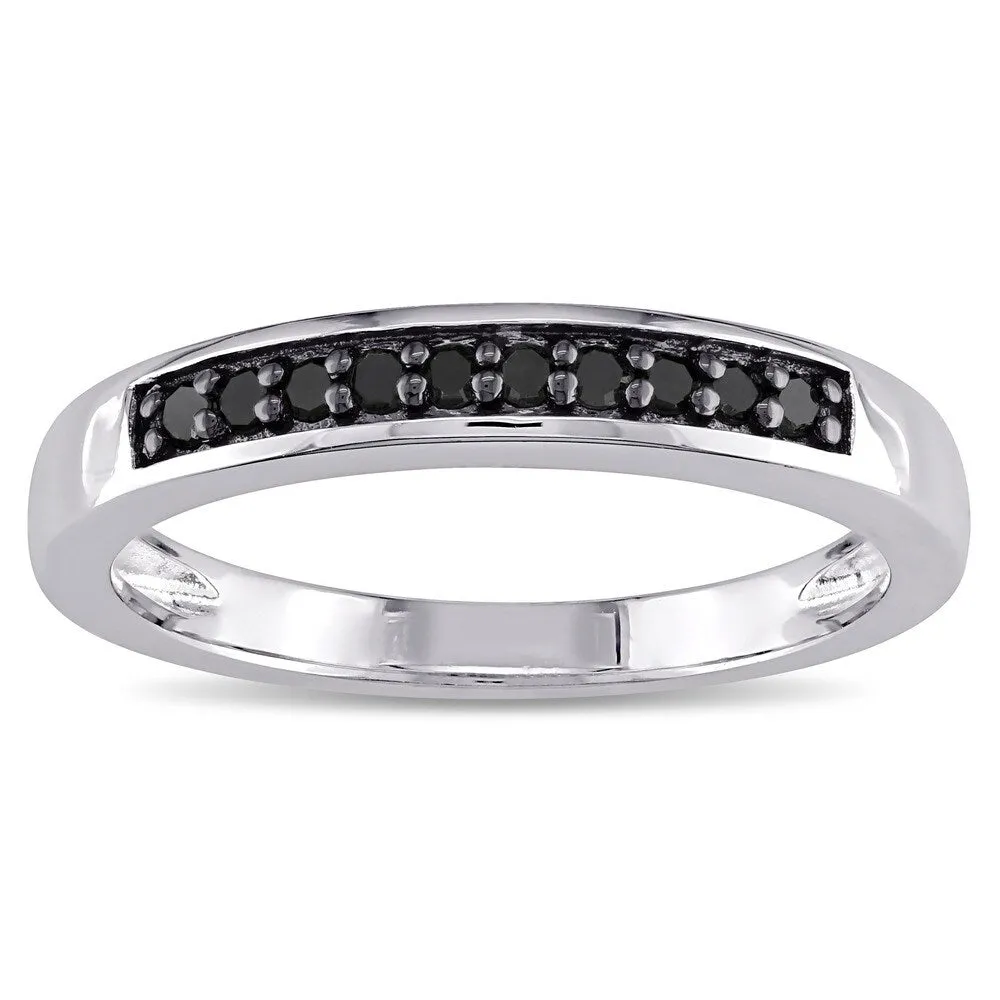 Miadora Sterling Silver 1/10ct TDW Black Diamond Ring sold by Zulily