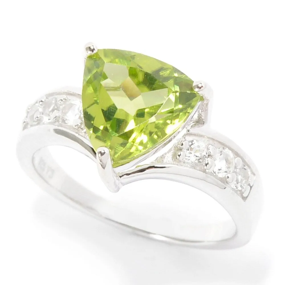 Sterling Silver with Choice of Gemstone Trillion Shaped Ring sold by Zulily product image thumbnail 5