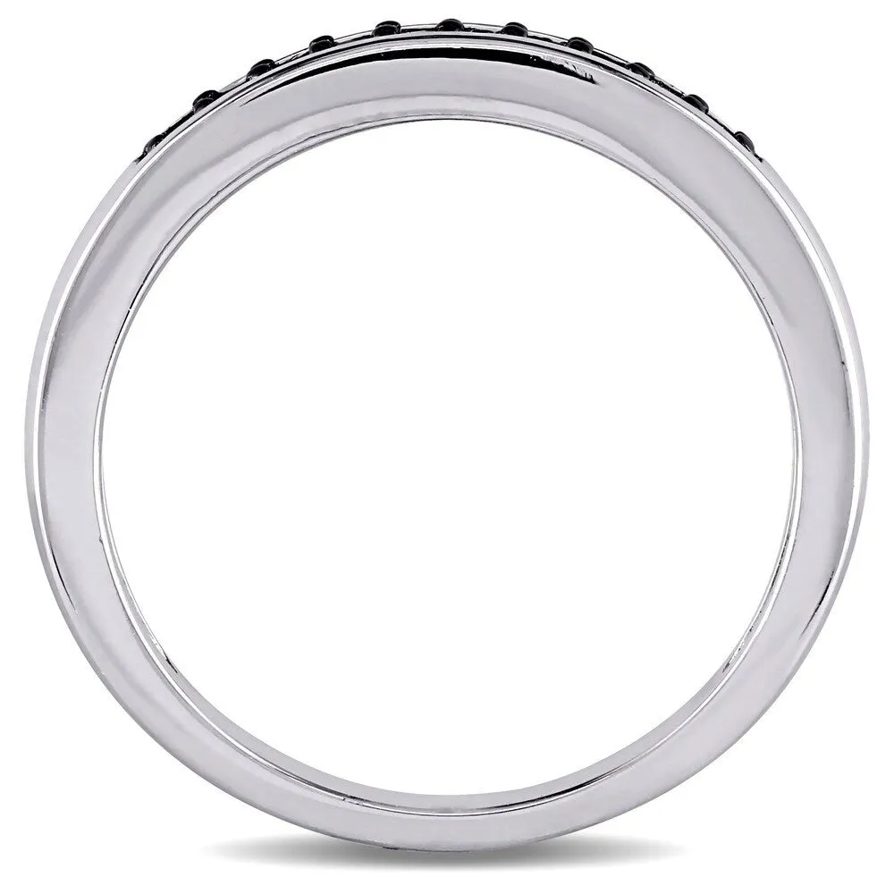 Miadora Sterling Silver 1/10ct TDW Black Diamond Ring sold by Zulily product image thumbnail 3