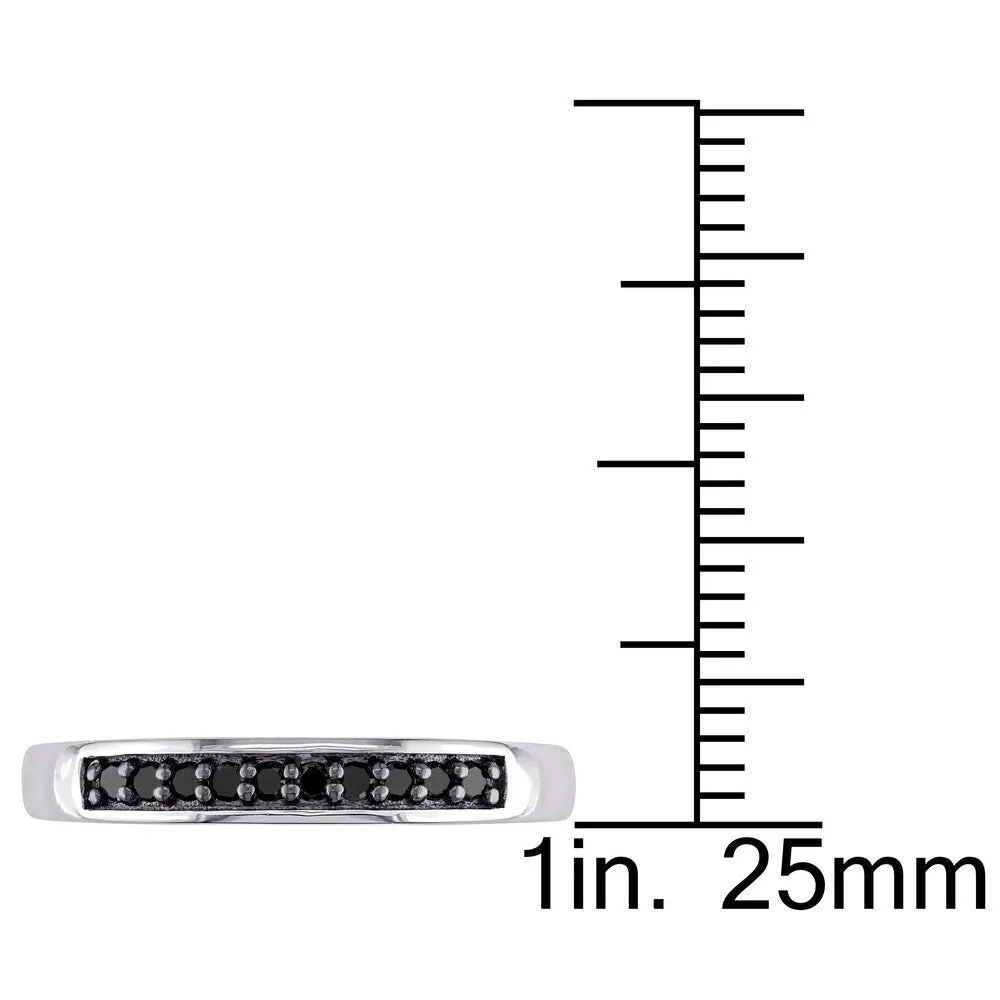 Miadora Sterling Silver 1/10ct TDW Black Diamond Ring sold by Zulily product image thumbnail 4