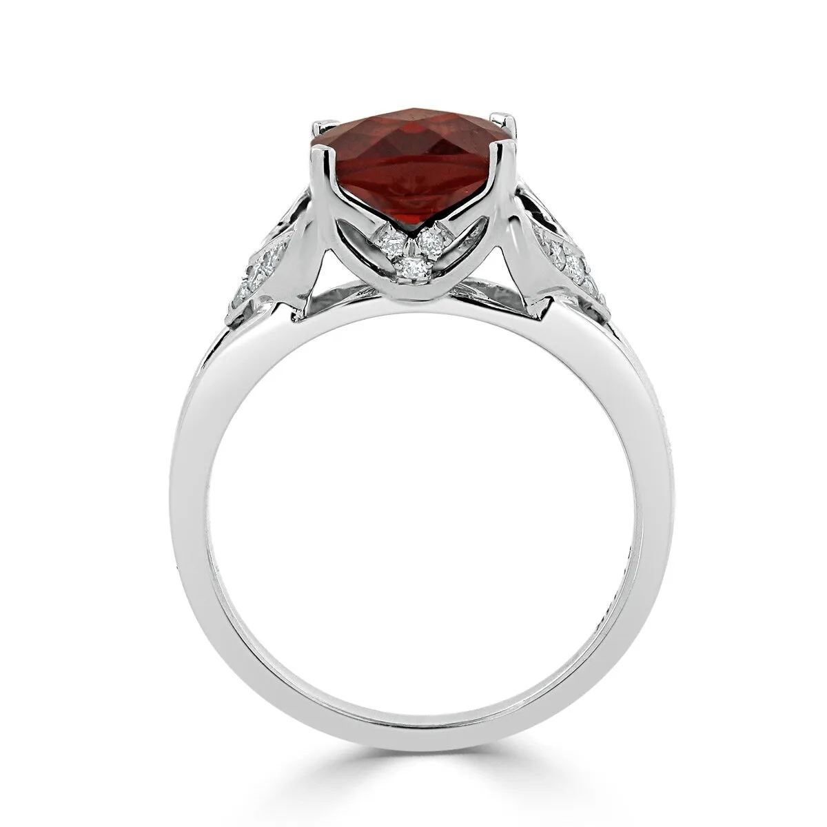 Auriya Modern 2 3/8ct Cushion-cut Garnet and Diamond Engagement Ring 1/6ctw 14k Gold sold by Zulily product image thumbnail 5