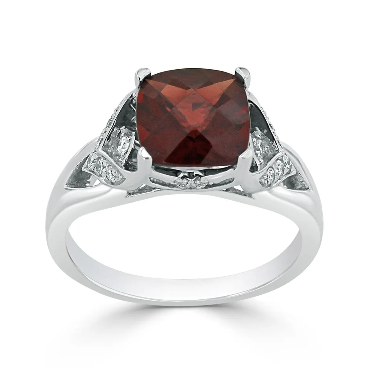 Auriya Modern 2 3/8ct Cushion-cut Garnet and Diamond Engagement Ring 1/6ctw 14k Gold sold by Zulily product image thumbnail 3