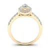 De Couer 5/8ct TDW Diamond Marquise Shape Halo Ring - Yellow sold by Zulily