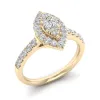 De Couer 5/8ct TDW Diamond Marquise Shape Halo Ring - Yellow sold by Zulily