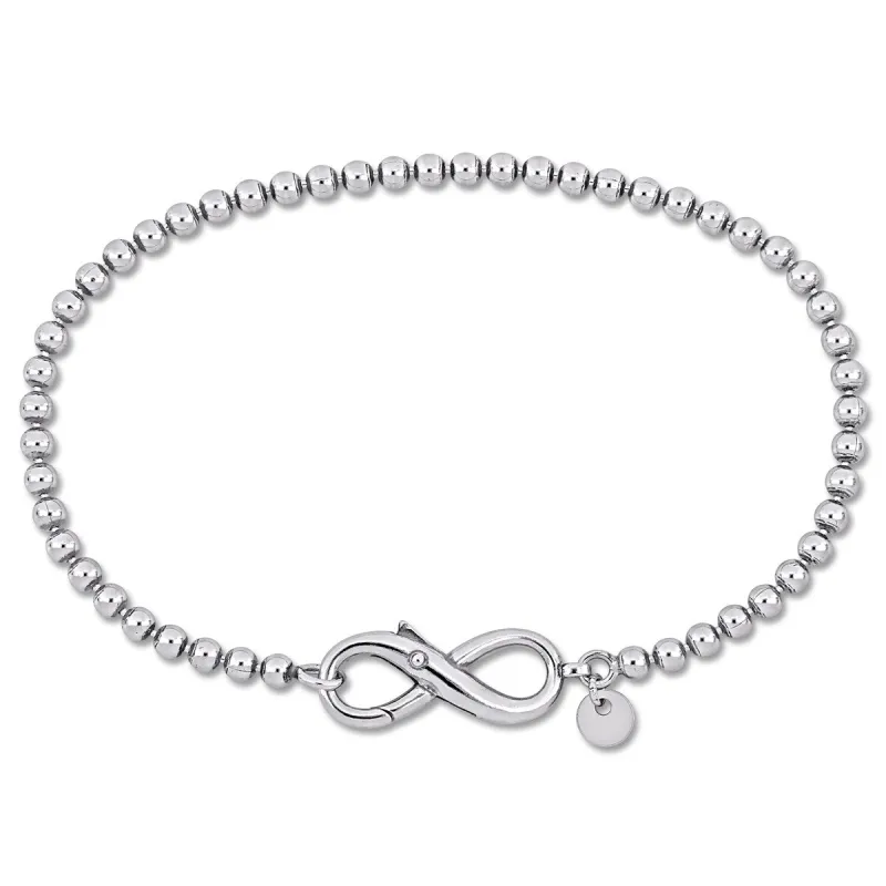 Miadora Ball Link Bracelet with Infinity Clasp in Sterling Silver sold by Zulily