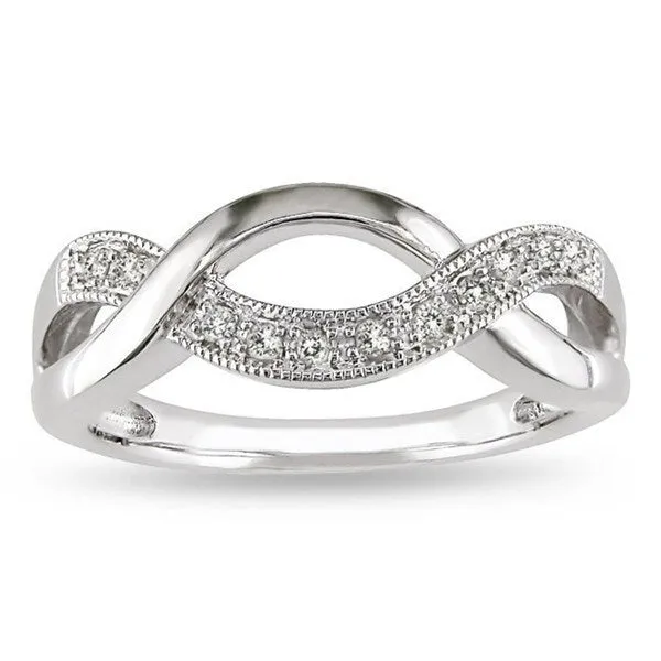 Miadora Sterling Silver 1/10ct TDW Diamond Infinity Ring sold by Zulily product image thumbnail 2