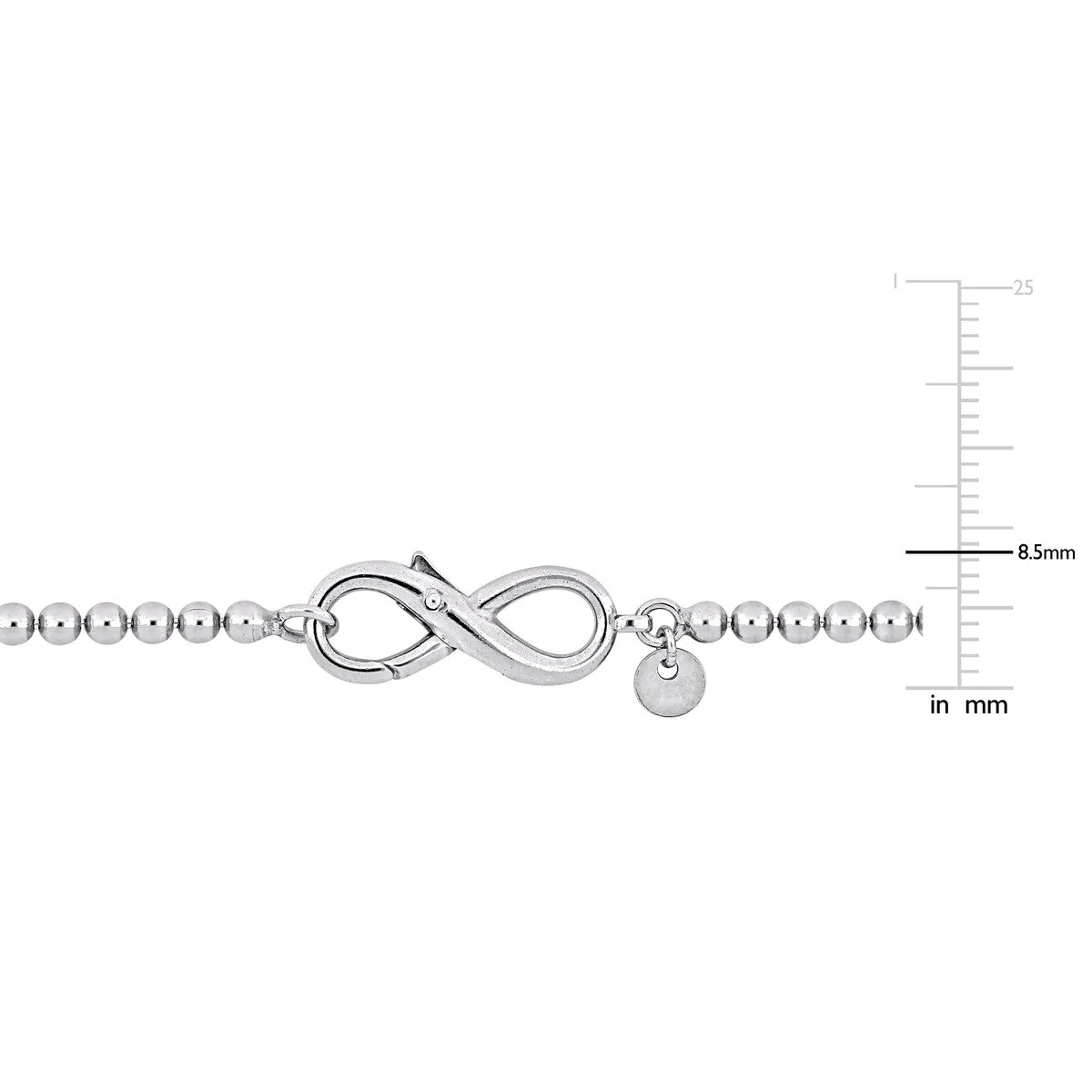 Miadora Ball Link Bracelet with Infinity Clasp in Sterling Silver sold by Zulily product image thumbnail 3