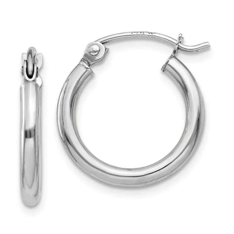 Curata 10k White Gold Polished 15x2mm Round Hoop Earrings sold by Zulily