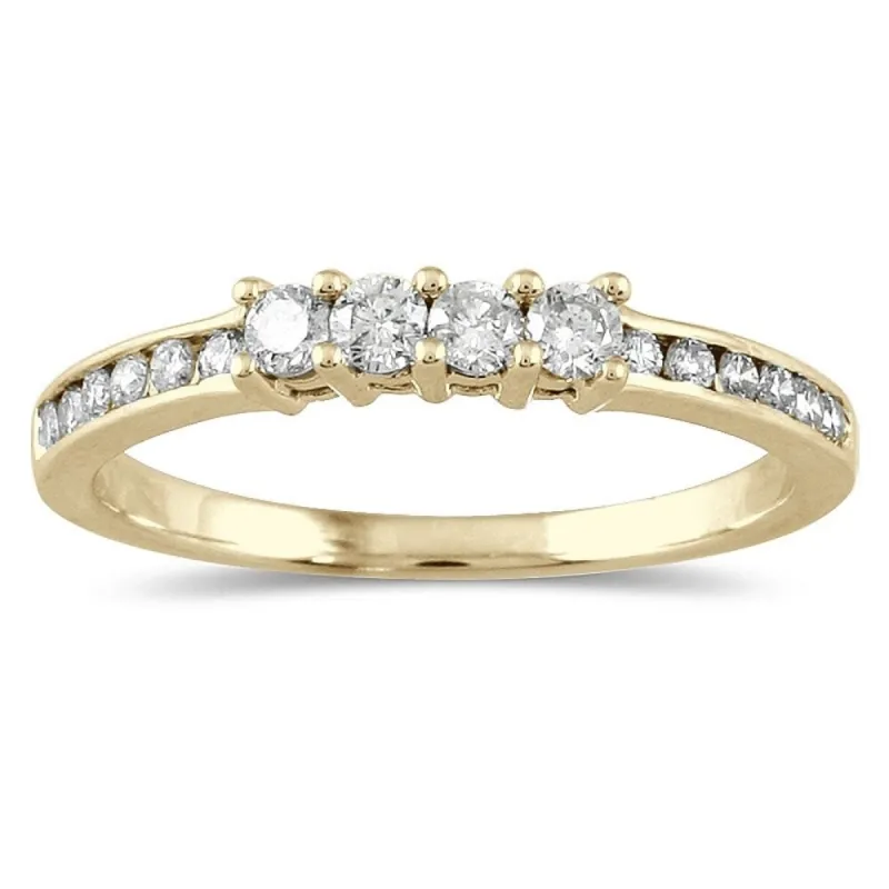 1/3 Carat TW Diamond Wedding Band in 10K Yellow Gold sold by Zulily