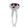 Auriya 2 7/8ct Oval Red Garnet and Diamond Ring 1/4ctw 18K Gold sold by Zulily