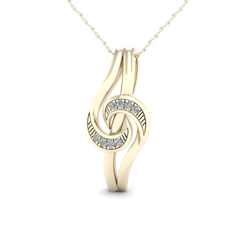 De Couer 1/20ct TDW Diamond Necklace - Yellow sold by Zulily