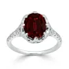 Auriya 2 7/8ct Oval Red Garnet and Diamond Ring 1/4ctw 18K Gold sold by Zulily