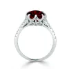 Auriya 2 7/8ct Oval Red Garnet and Diamond Ring 1/4ctw 18K Gold sold by Zulily