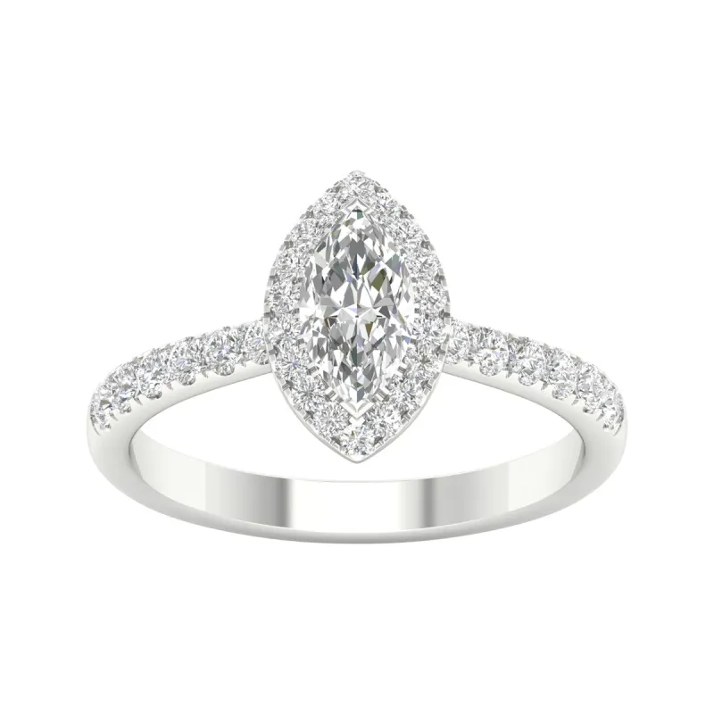 1ct TDW Diamond Halo Ring in 10k Gold by De Couer sold by Zulily