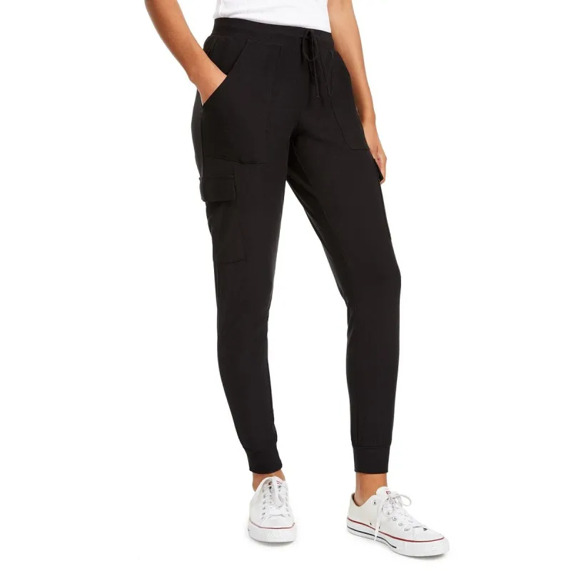 Planet Gold Juniors' Velour Jogger Pants Black Size Large sold by Zulily