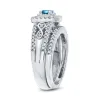 Auriya 3/5ctw Blue Halo Diamond Engagement Ring Set 14k Gold sold by Zulily